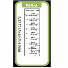 Прозрачная панель Magnaflux MX-3 TAM crack comparator - Официальный представитель MAGNAFLUX в Казахстане и СНГ